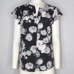 Calvin Klein Sleeveless Top Black Floral Size L